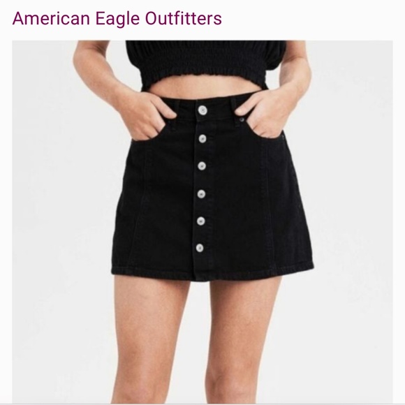 American Eagle Super Hi-Rise A-Line denim mini- NWT. Retail 49.95 - Picture 6 of 6